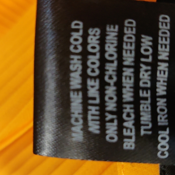 INC International Concepts Orange Pleated Skirt - Picture 7 of 8